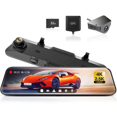 China WOLFBOX G900 Waterproof Night Vision 12 Inch Car 4k Mirror Dash Cam 4K Rearview Mirror Dash Cam Dual Camera Car 4k Dash Cam Recorder for sale