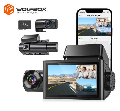 China NIGHT VISION WOLFBOX i07 4K front and rear inside mode night vision parking dash cam 3 lens car dvr dashcam 4k car dash camera for sale