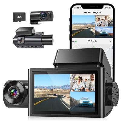 China NIGHT VISION WOLFBOX i07 Car Recorder Front And Inside Rear 3 Channel Dash Cam 4k Dual Inside Driving Recorder for sale