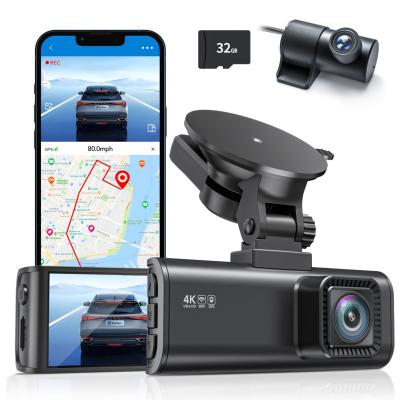 China Dual 4K+1080P NIGHT VISION camera car dvr review car dash camera 4k front and rear dash camera for cars for sale