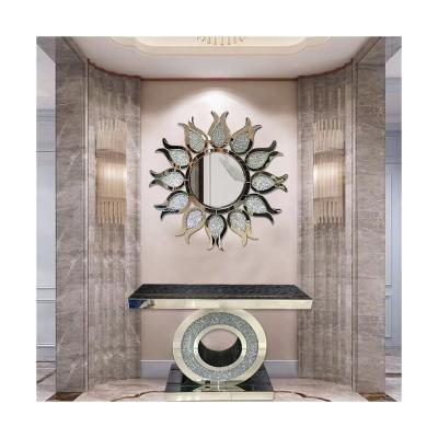 China Modern Home Furniture Metal Art Framed Home Decor Wall Mirrored Decorative Mirrors for sale