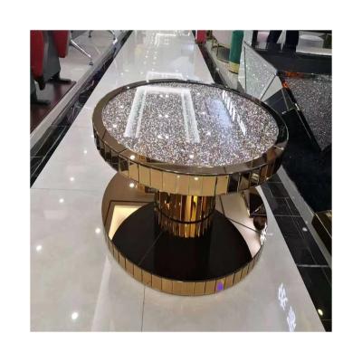 China Factory Direct Selling Adjustable Support Customization Silver (Height) Nordic Luxury Mirrored Coffee Table for sale