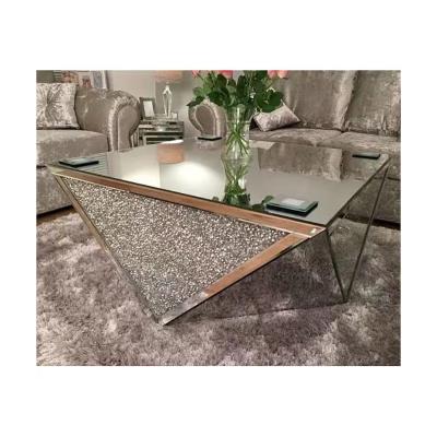 China Fashionable Modern (Height)Adjustable Living Room Decoration Mirrored Coffee Table For Living Room Furniture for sale