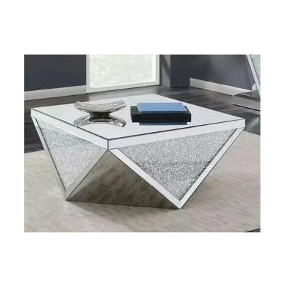 China Latest Design Durable OEM (Height) Hotel Adjustable Standing Clear Coffee Table Unique Diamond Coffee Table for sale