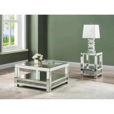 China Luxurious (Height) Adjustable Modern Coffee Tables Living Room Furniture Decoration High End Silver Coffee Table With Storage for sale