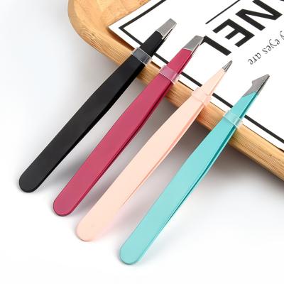 China Private Label Eyebrow Tweezers Stainless Steel Eyebrow Tweezers Tip Tip Glitter Tweezers Eyebrow Professional for sale