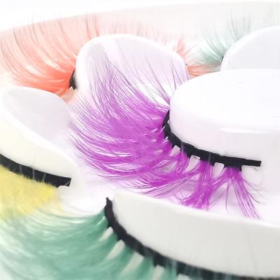 China 25-30 Times Color 25mm Lashes Colored Individual Lashes Wholesale Custom False Mink Brown 25mm Color Eyelashes for sale