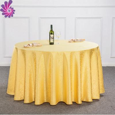 China 100% Polyester Waterproof Jacquard Around Waterproof Table Cloth Table Cloth To Wedding Decor for sale