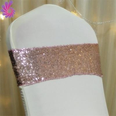 China Modern Sequin Chair Sashes For Wedding / Party , Suitable For Most Banquet Chairs for sale