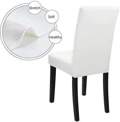 China Polyester Spandex.Soft Material Home Use Elastic Stretch Cover Washable Spandex Dining Chair Covers for sale