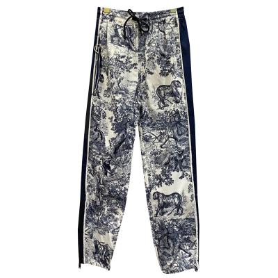 China Anti-Wrinkle Chinese Style Ink Painting Zipper Street Lady Tactical Jogger Track Sweat Pants Women's Pants for sale