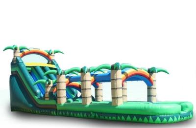 China Rainbow Big Inflatable Water Slides , Kids / Adults Blow Up Slip And Slide for sale