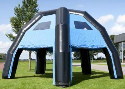 China Adverstisment Inflatable Event Tent Commercial Black Blue Waterproof 6.8 X 6.8 X 4.8M for sale