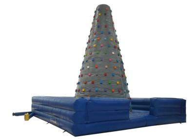 China Small Grey Inflatable Rock Climbing Wall Mountain Climbing 0.55mm PVC tarpaulin for sale