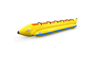 China Water Park Inflatable Water Trampoline , Blow Up Banana Boat 0.9mm Plato PVC Tarpaulins for sale