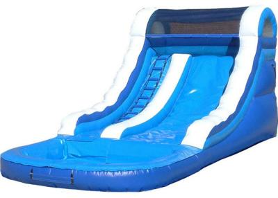 China Customized Blue Kids Inflatable Water Slide / Blow Up Pool Slides For Inground Pools for sale