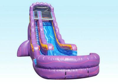 China Purple Attractive Kids Inflatable Water Slide Pressure-resistance for sale