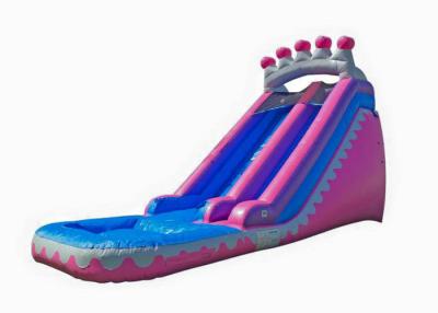 China Commercial Grade 0.55mm Backyard Kids Inflatable Water Slide With Attached Pool for sale