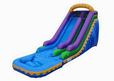 China Funny Backyard 0.55mm PVC Kids Inflatable Water Slide With Splash Pool for sale