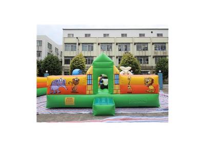 China Silk Printing Funny Animal Themed Inflatable Fun City For Toddler for sale