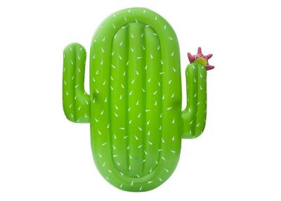 China Green Inflatable Cactus Floating Island / Inflatable Swim Pool Raft For All Ages for sale