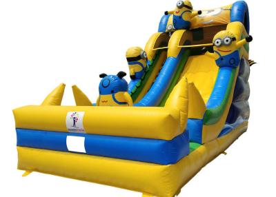 China New design yellow man large inflatable minion slide fun city water park zu verkaufen