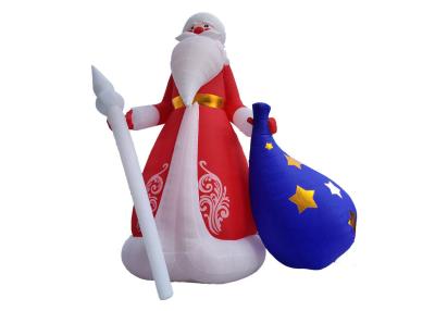 China Oxford cloth balloons Chrismats giant inflatable advertising Santa Claus with gift bag for sale