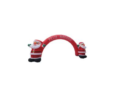 China Christmas outdoor oxford santa claus inflatable advertising signs arch tube products for sale