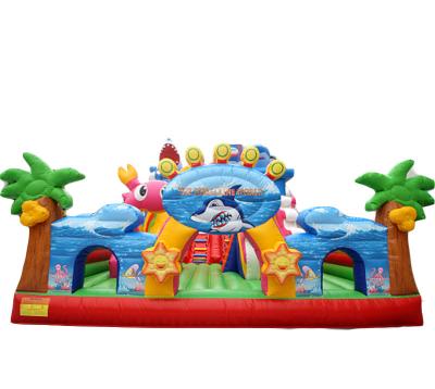 China PVC Colorful Big Customized Lyons toys inflatable bouncer slide catale for kids zu verkaufen