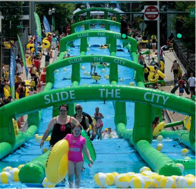 China Customized Commercial Extra long slide PVC inflatable water slide for adult zu verkaufen