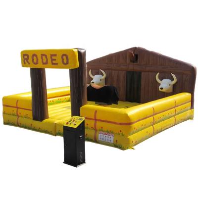 중국 Funny Mini indoor inflatable mechanical pulling rodeo bull PVC for children interactive sport backyard game 판매용