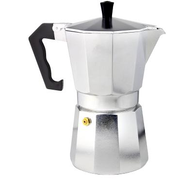 China WITH LID 1/3/6/9/12cups Aluminum Metal Moka Pot Coffee Maker Espresso Coffee Moka Pot With Handle for sale