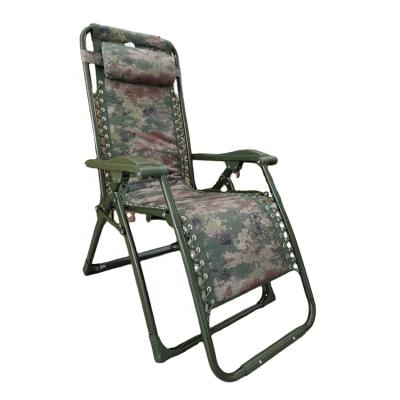 China Customized Wholesale Military Metal Recliner Folding Chair, Weightlessness Camping Chair, Military Platform Chair for sale