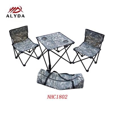 China Outdoor Customized Portable Camping Chair Picnic Beach Folding Table And Chair Easy Carry Set for sale