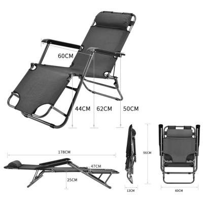 China Weather Furniture Outdoor Light Weight Outdoor Reclining Sofa Chair Can Fold Bed For Camping for sale