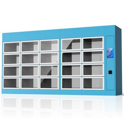 China Transparent Double Doors Food Locker Customized Size for sale