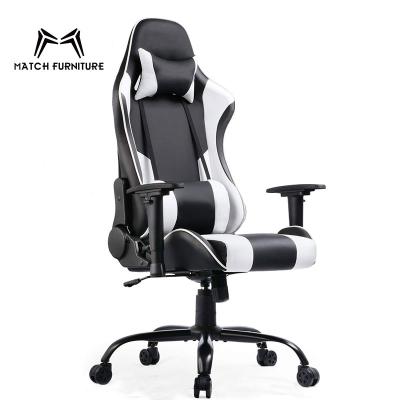 China Simple Design Ergonomic Stretch Racing Style Leather Gaming Office Chair For Sale for sale