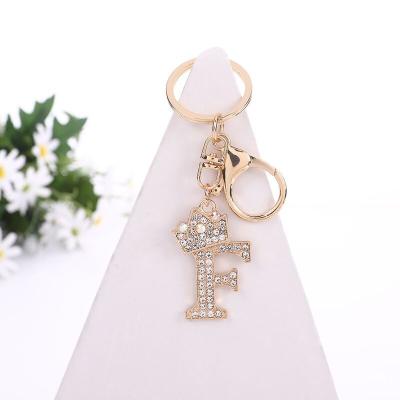 China Fashion Durable Wholesale Promotional Backpack Alphabet Letter Z Dangle Key Chain Diamond Alphabet Letters Keychain for sale