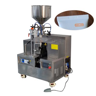 China Food Tube Ultrasonic Plastic Semi Automatic Tube Filling Sealing Machine For Cosmetic Cream for sale