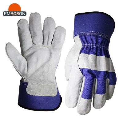 China Factory Sale Hot Construction Cow Split Heavy Work Glove Classic Working Gloves Leather Working Gloves for sale