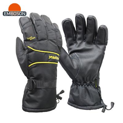 China DIY Tools High Quality Scuba Cloth Back Knuckle Neoprene Pigskin Winter Knitting Glove for sale