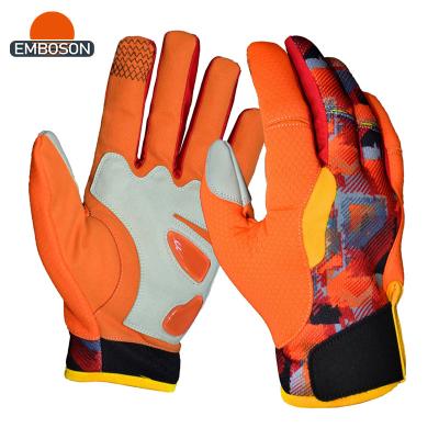 China DIY Good Quality Synthetic Palm Leather Joint Sew Mesh Fabric Back Dual-Palm Anti-Vibration Glove for sale