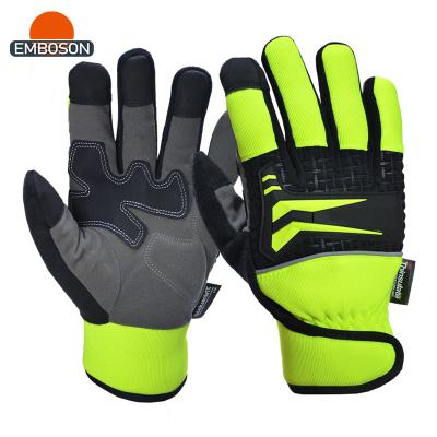 China Custom DIY Winter Anti-vibration Warm Glove Synthetic Leather Palm EVA Padding for sale