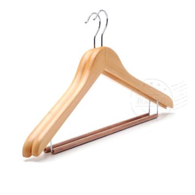 China Wholesale High Quality Supermarket Wooden Wardrobe Hangers for sale