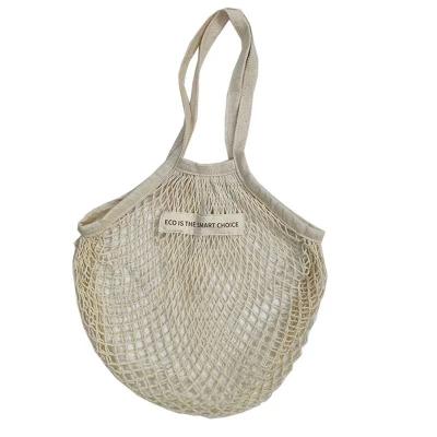 China Eco Friendly Natural Organic Twine Handled Mesh Shopping Tote Net Bag BSCI Audit Factory Cotton for sale