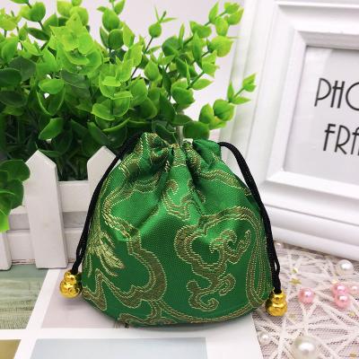 China Recyclable Indian brocade silk fabric jewelry bag. drawstring pouch and jewelry pouches, return gift bags wedding favor for sale