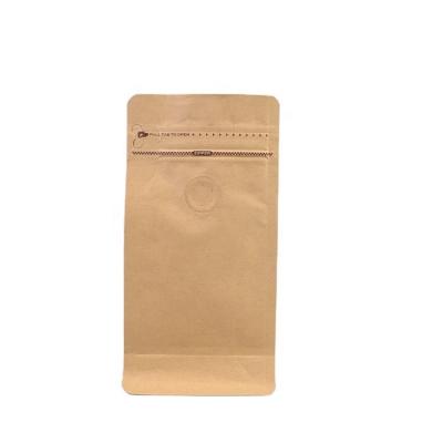 China Moisture Proof Customized Printing  4 Side Sealed Matte with one way valve   flat bottom coffee bag 100g  200g  500g for print for sale