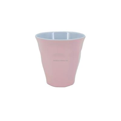 China Durable Melamine Water Tumblers Melamine Cups Shatterproof Plastic Drinking Cups Pink for sale