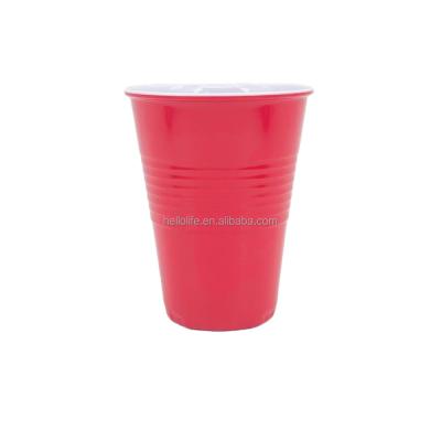 China Viable Wholesale Melamine Colored Disposable Party Drinking 14 Fluid Ounces Per Cup Wine Tumbler (Red) for sale