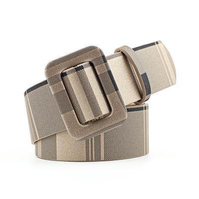 China Trend-leading ALLOY female fashion leather belts wide metal buckle for jeans pants dresses women belt for sale